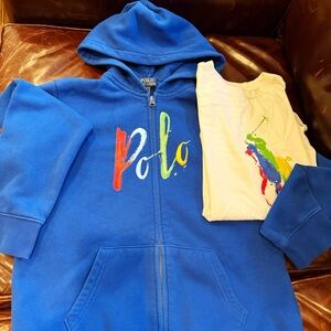 Polo hoodie and matching tee